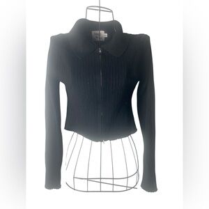 Princess Polly Black Zip-Up Blazer